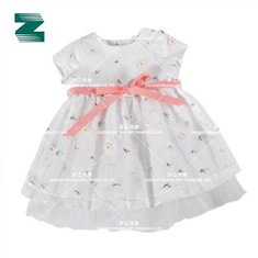 Prinsessekjole til børn med Emb Polyester Chiffon