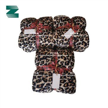 Trykt enkelt tæppe med Sherpa Stof